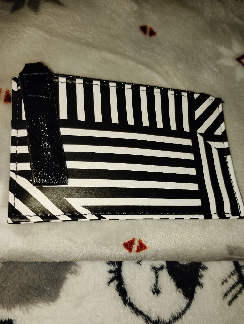Striped Black & White Coin Purse